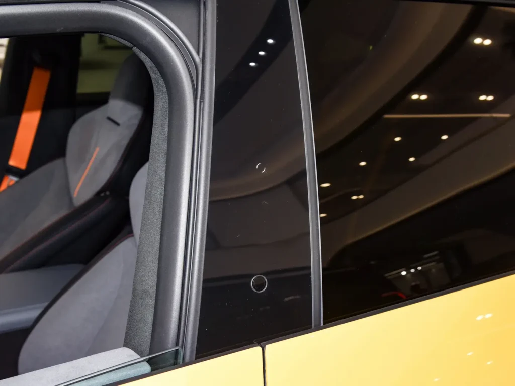 A hidden door handle of Zeekr 007 electric car